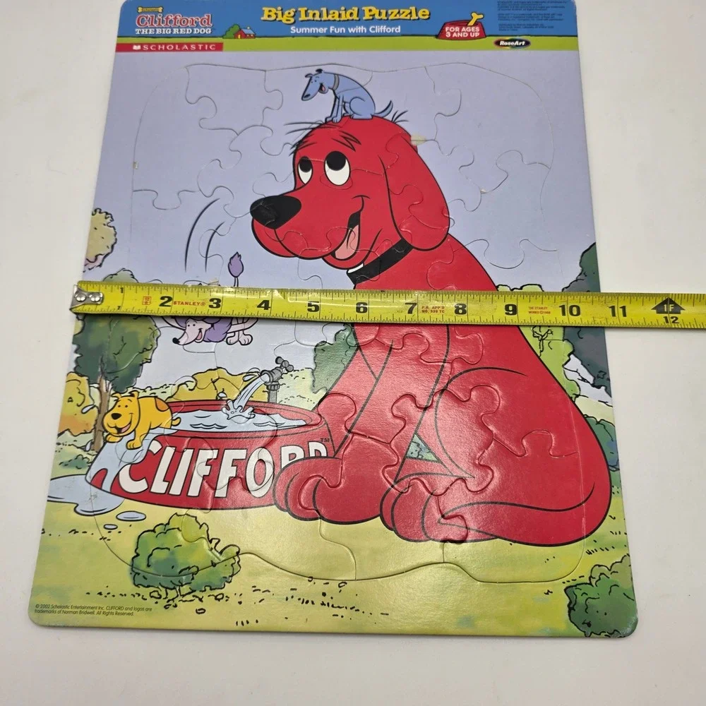 RoseArt‎ Clifford Big Red Dog Inlaid Puzzle Kids Red Summer Fun Scholastic 2002